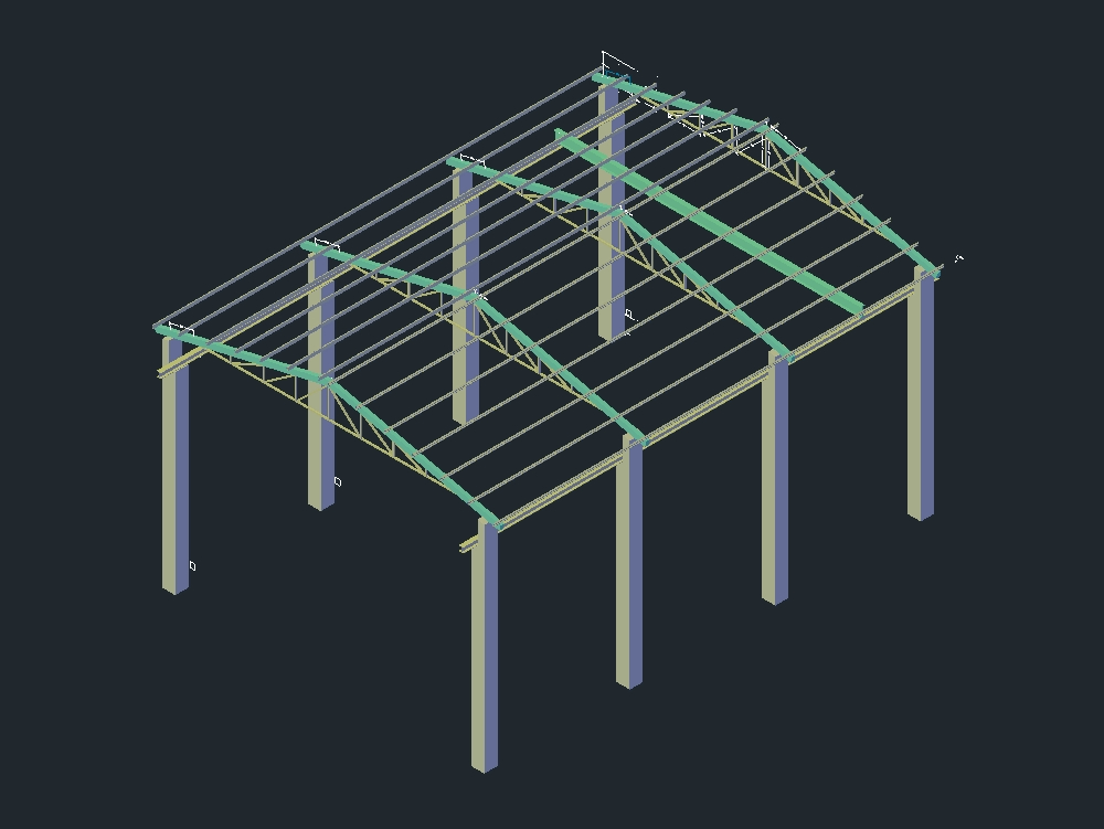 Structure de toiture industrielle