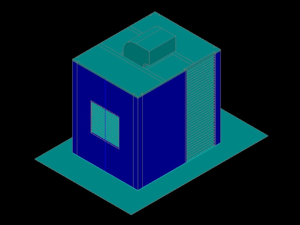 Compressor container in 3d.