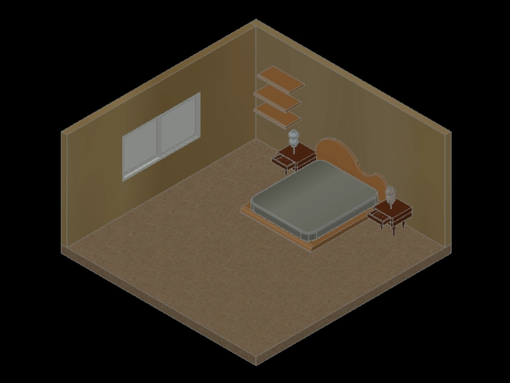 Dormitorio en 3D