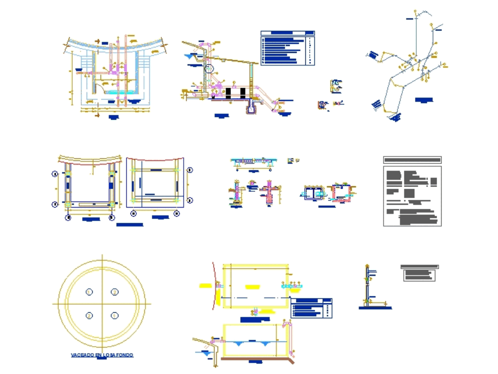 Reservorio completo 300m3 en AutoCAD Descargar CAD 1 93 