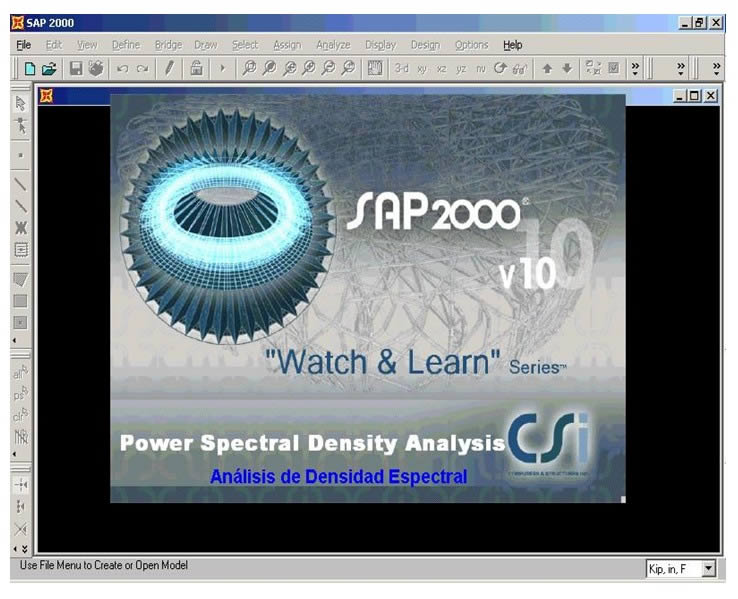 Spektraldichteanalyse - SAP 2000