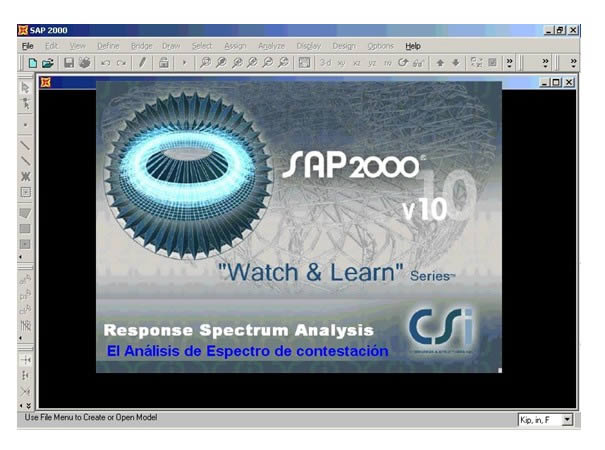 Analyse du spectre de réponse - SAP 2000