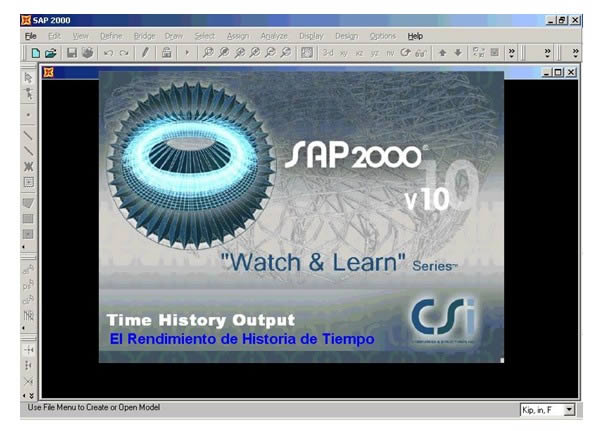 Histórico de tempo de desempenho - SAP 2000