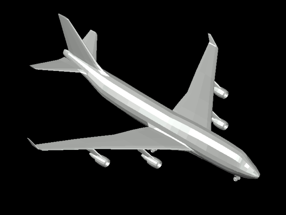 Avión en 3D.
