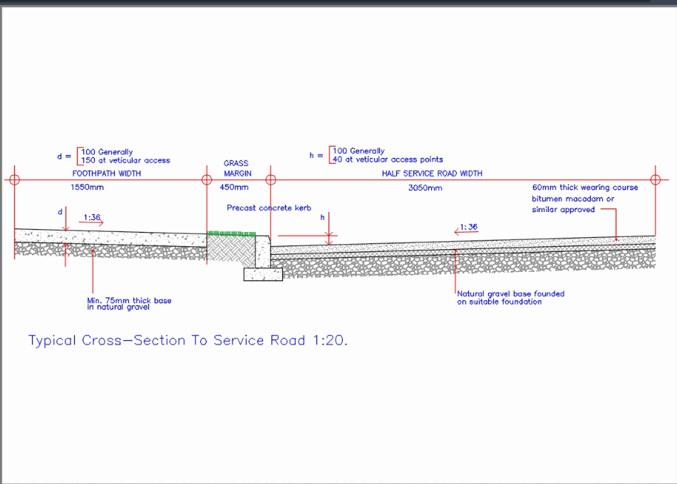 Road Construction Details In AutoCAD | Download CAD Free (41.91 KB ...