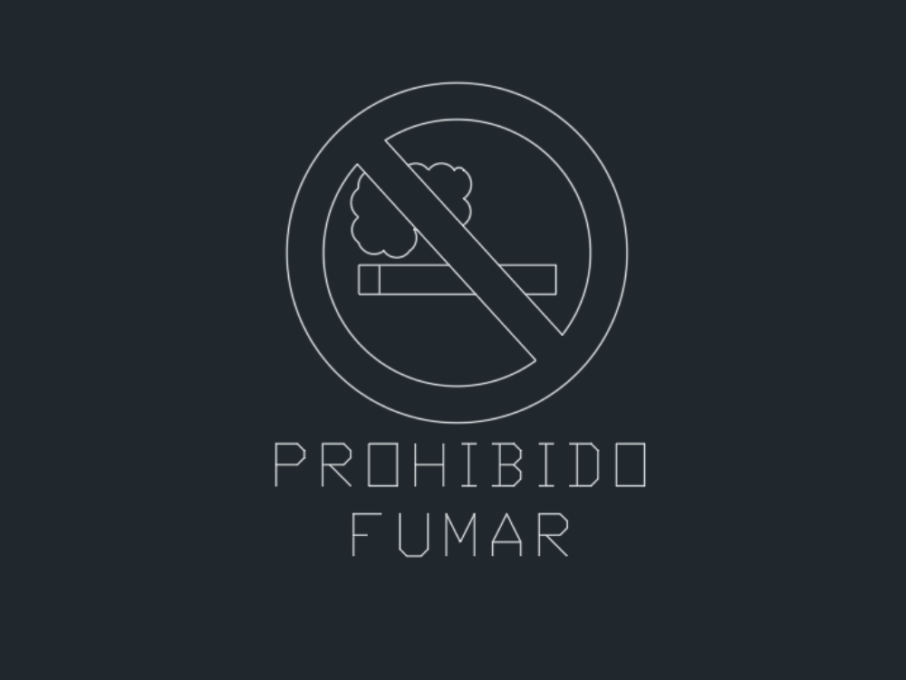Letrero prohibido fumar