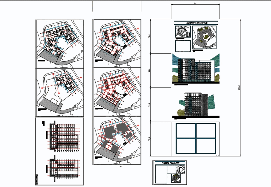 Edificio de departamentos en AutoCAD | Descargar CAD (5.52 ...