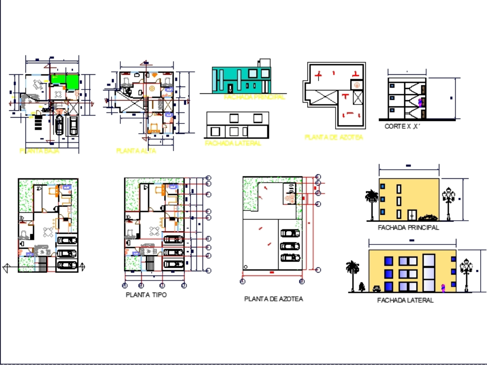 Detached house loft in AutoCAD | Download CAD free (367.67 KB) | Bibliocad