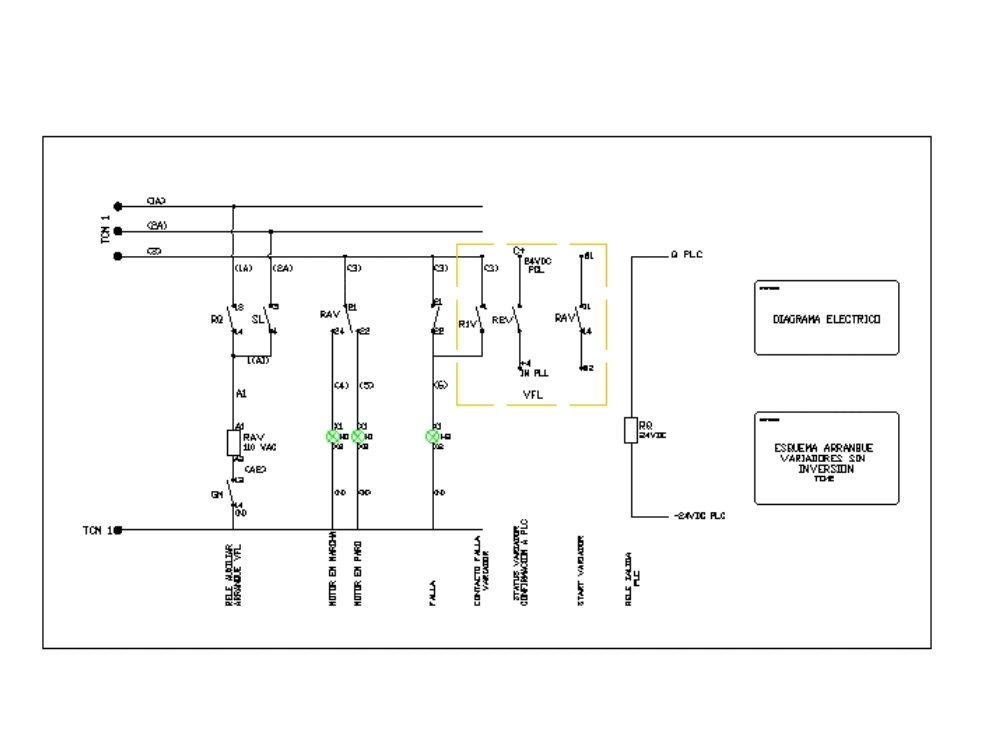 Diagramas eléctricos in AutoCAD | CAD download ( KB) | Bibliocad