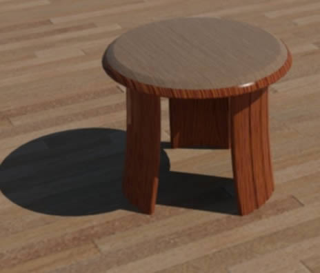 LOW CIRCULAR Wooden TABLE 24 inches --60 cm--Diameter