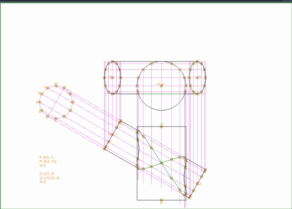 Geometric figure intersection