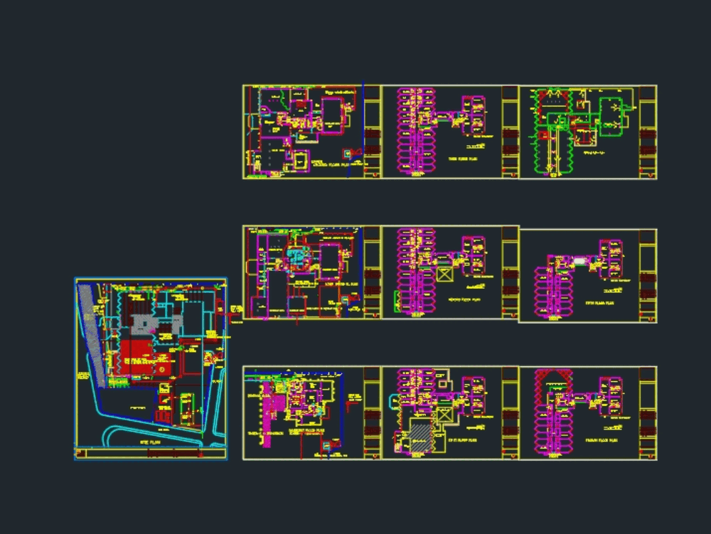 Hotel in AutoCAD | CAD download (2.09 MB) | Bibliocad electrical plan title block 