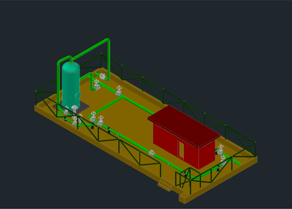 Planta procesadora de gas 3D