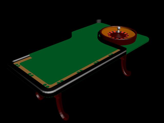Table de poker et machines à roulette