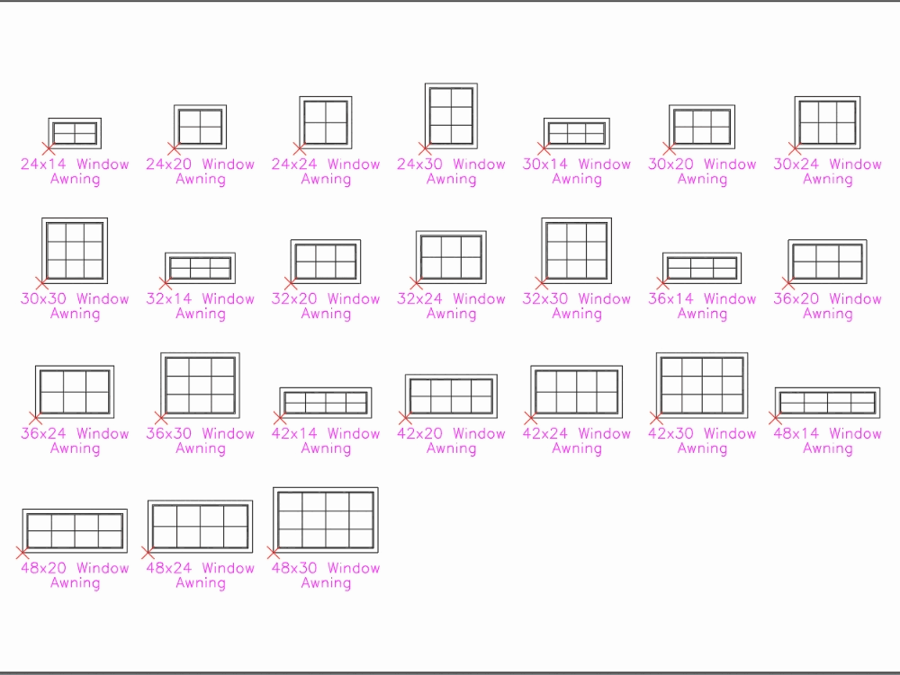 Awning Window Dimensions