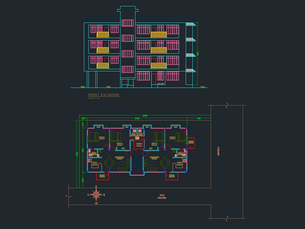 Plano condominio en AutoCAD Descargar CAD 113 51 KB 