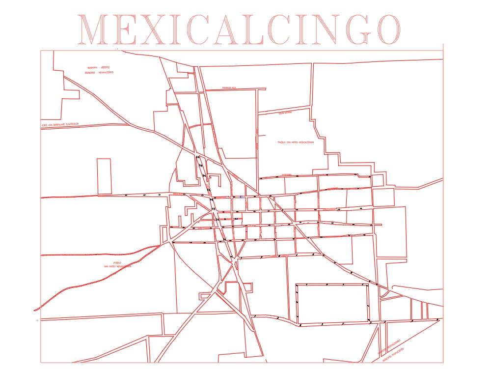 Mapa de Mexicaltzingo