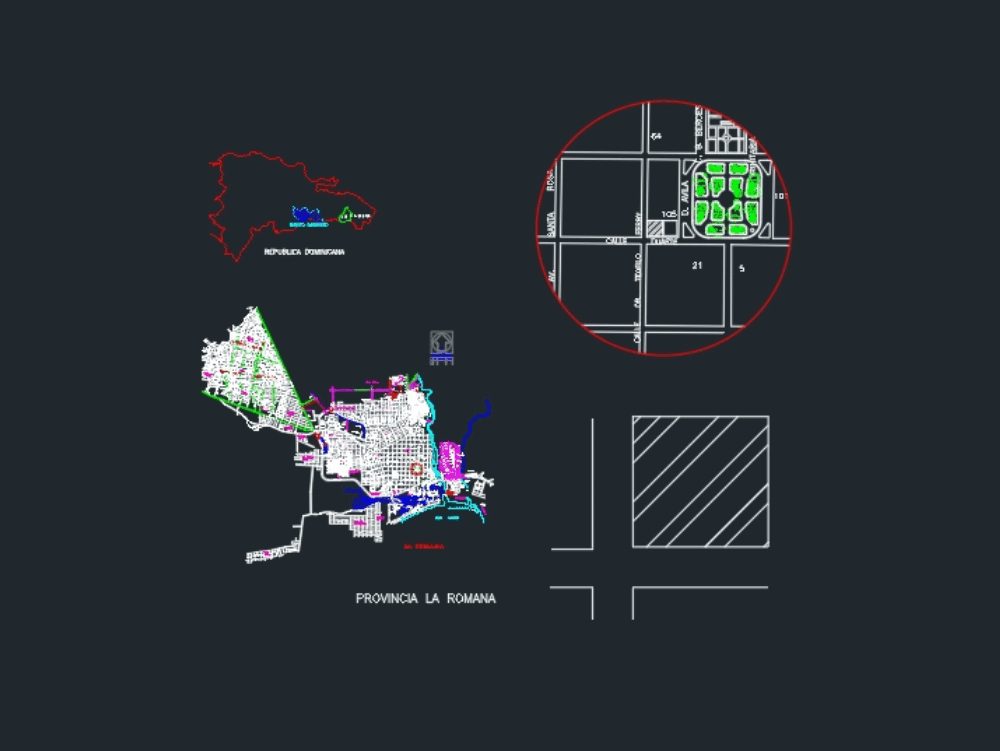 Mapa Romana; Republica Dominicana