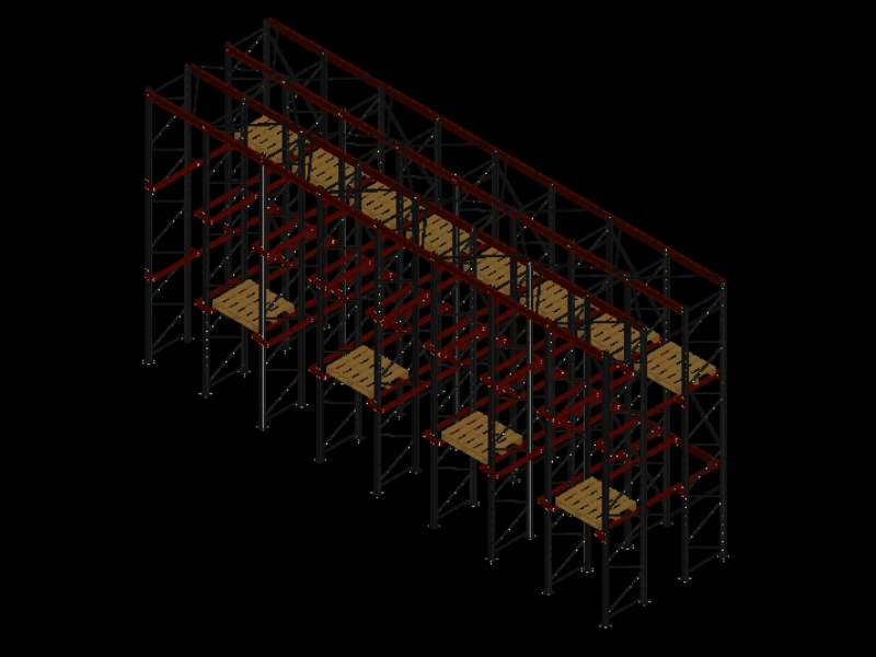 Structure pour étagère 3d