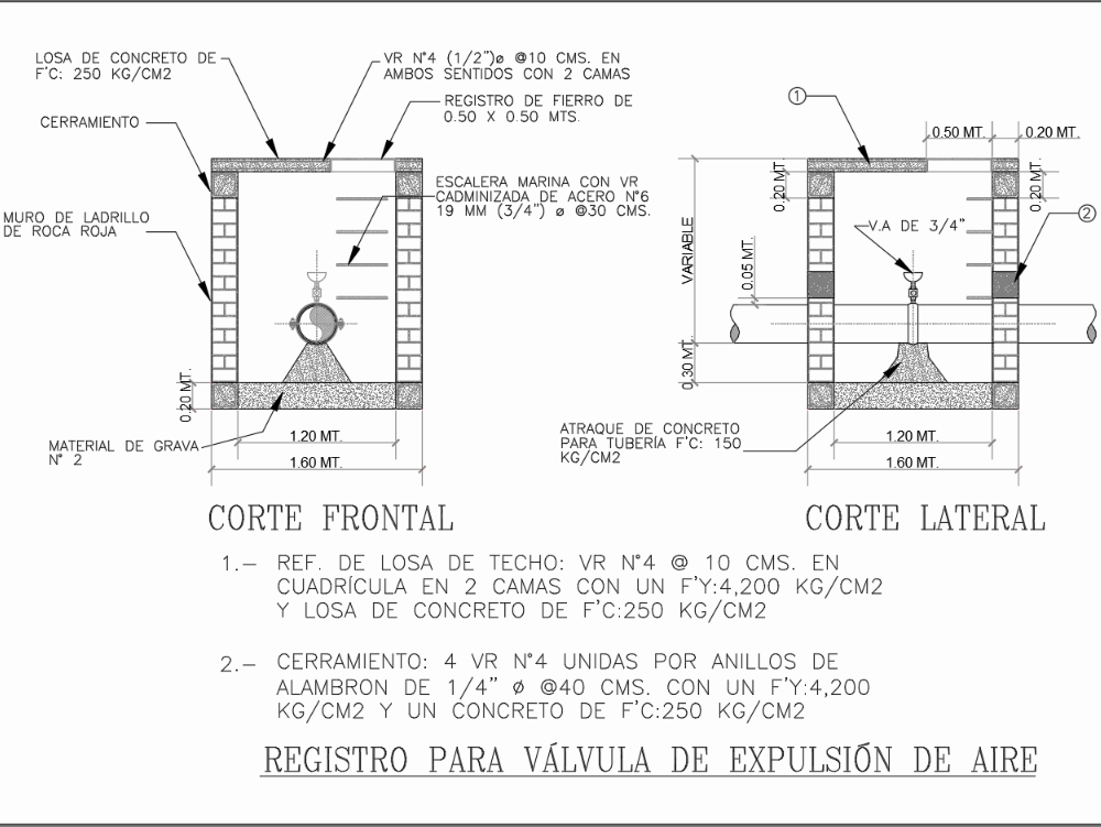 Air release valve register