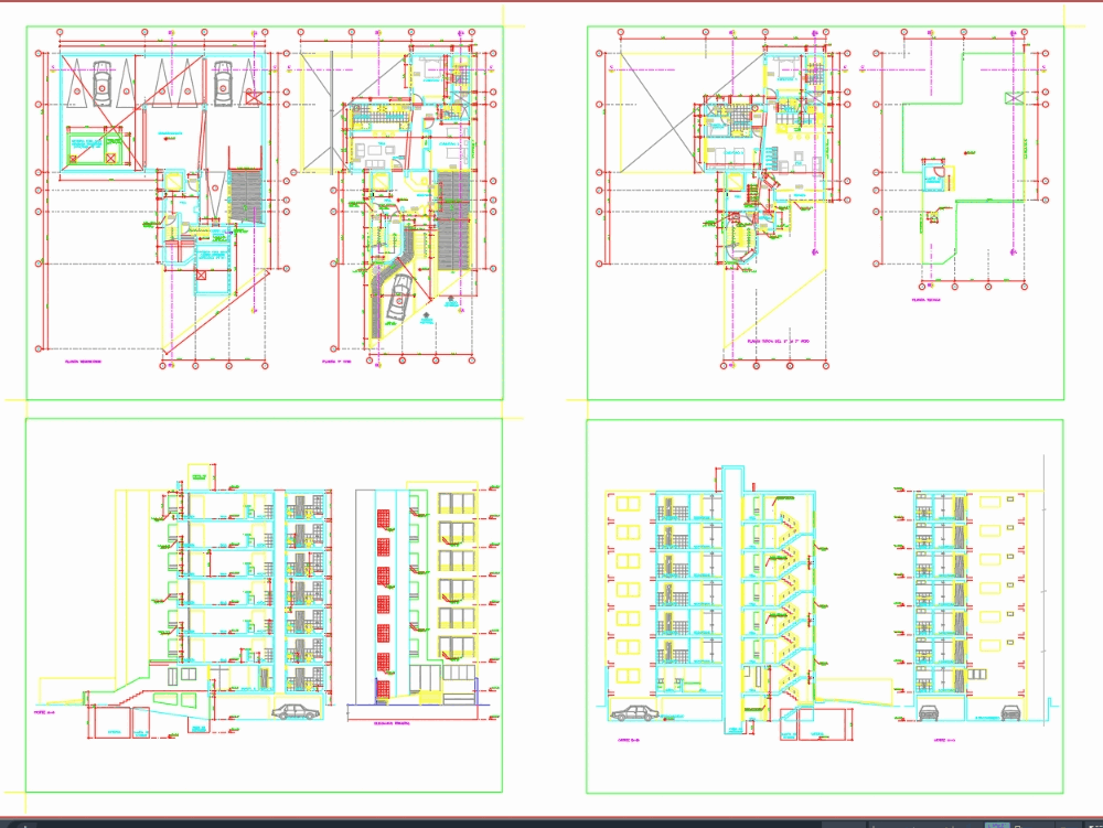 Immeuble Multifamilial Dans Autocad Téléchargement Cad Gratuit 44198 Kb Bibliocad 0367