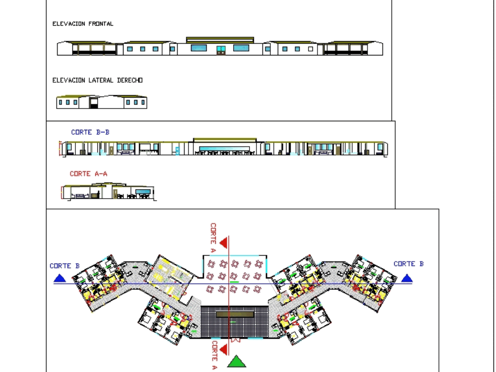 Hotel campestre en AutoCAD Descargar CAD gratis (2.17 MB) Bibliocad