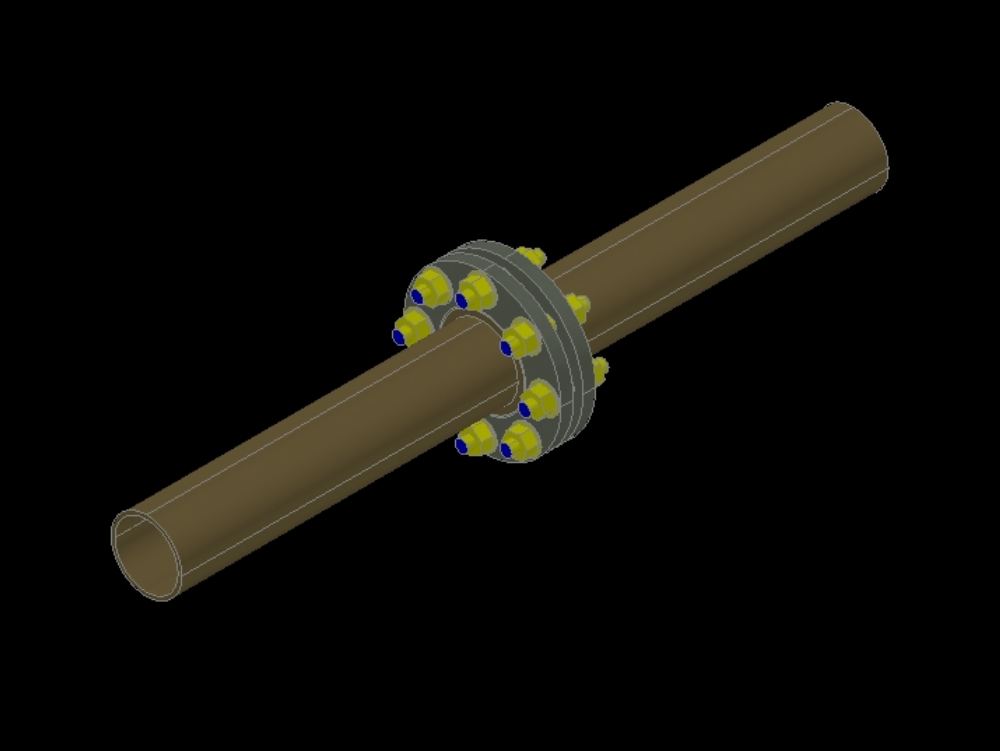 Connection of pipes in 3d.