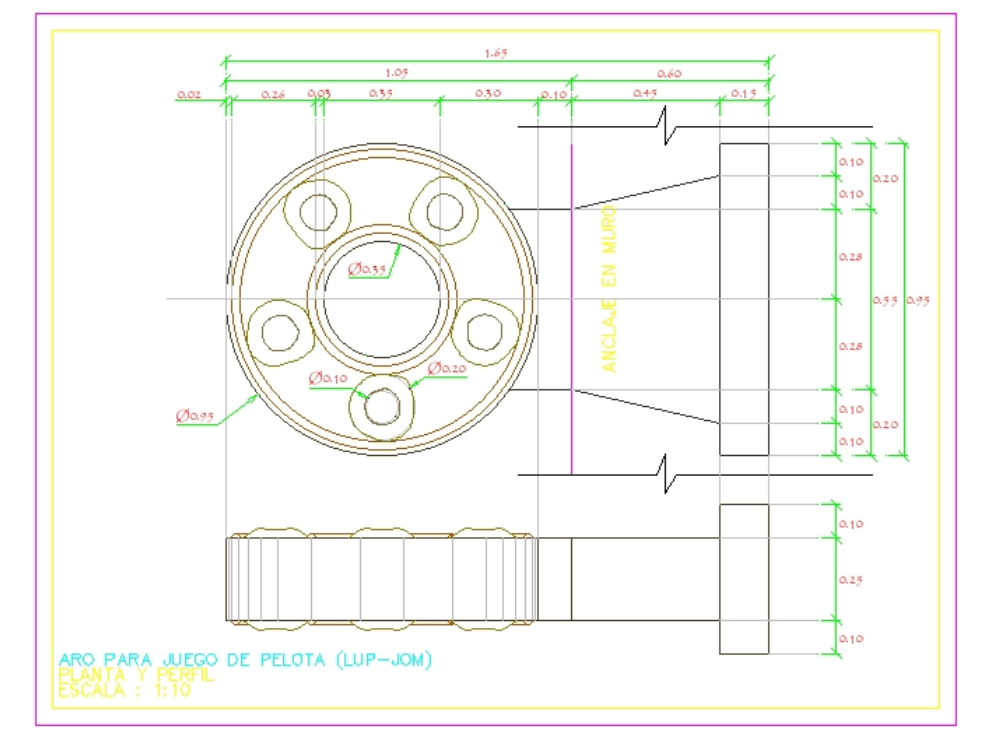 Jogo de bola maia. em AutoCAD, Baixar CAD (70.88 KB)