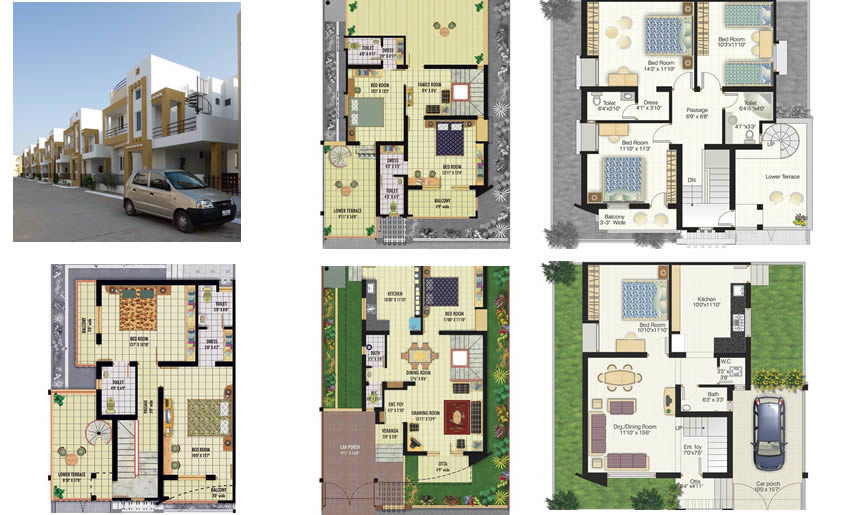 building pictures plan and facade