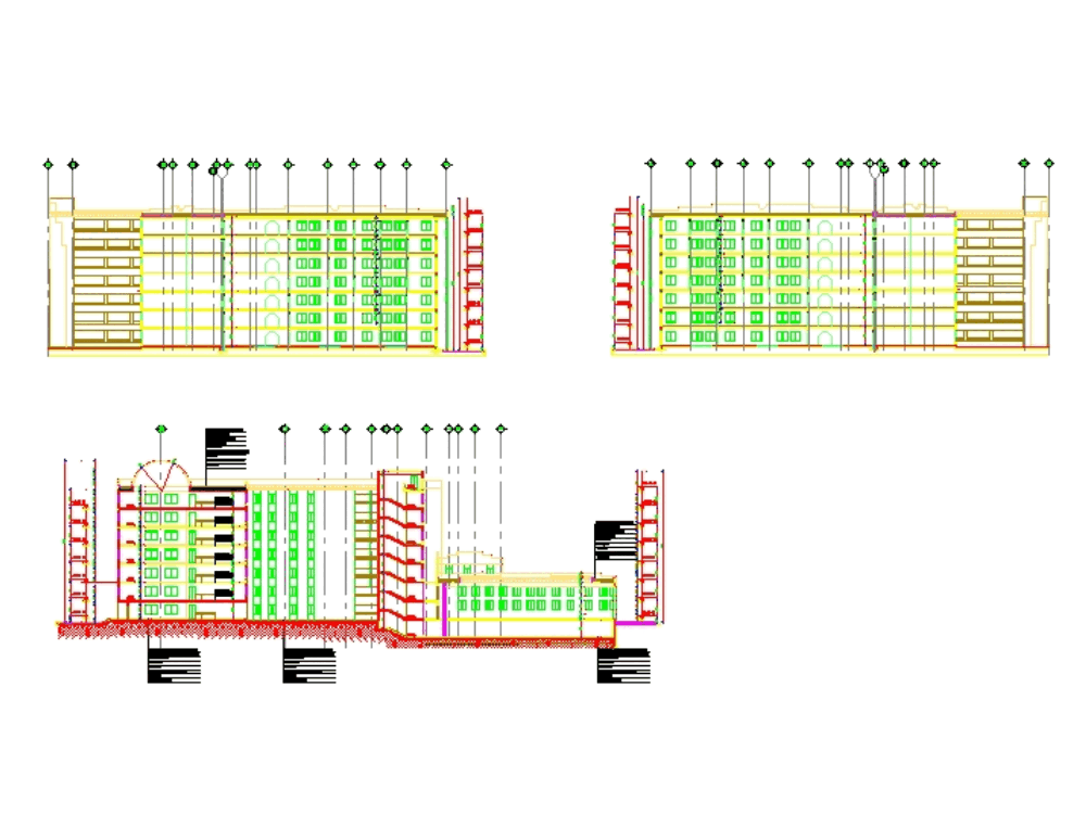 Hospital in AutoCAD | CAD download (3.73 MB) | Bibliocad