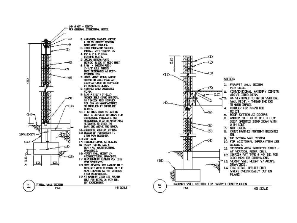 Typical wall section in AutoCAD | Download CAD free (74.46 KB) | Bibliocad