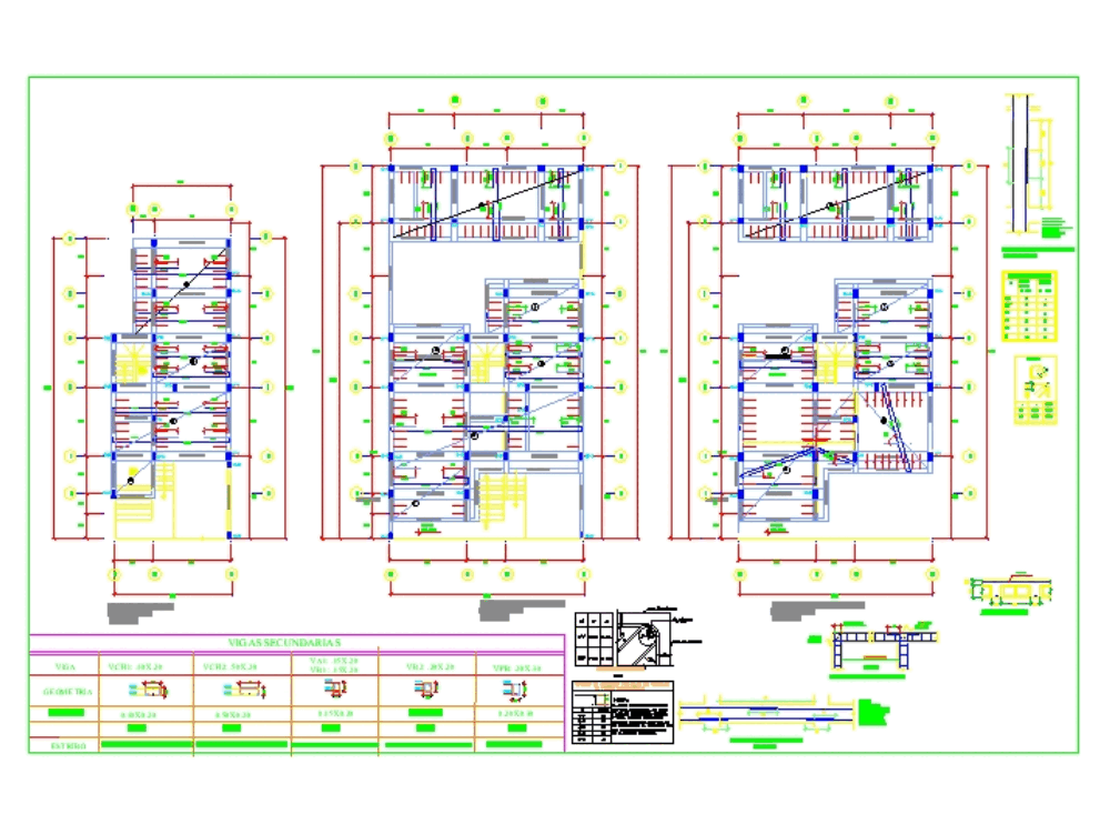 Vivienda de dos niveles con sótano en AutoCAD | CAD (2.46 MB) | Bibliocad