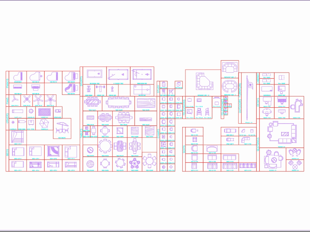 Furniture Library In Autocad Download Cad Free 360 88