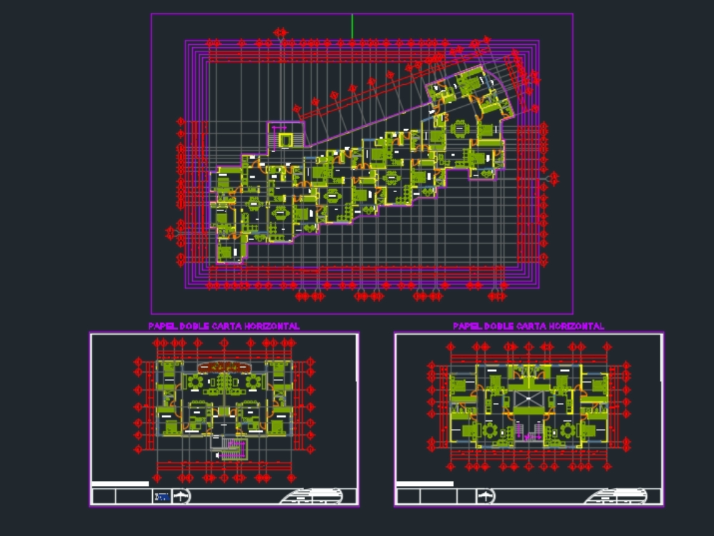Blueprints for apartment buildings