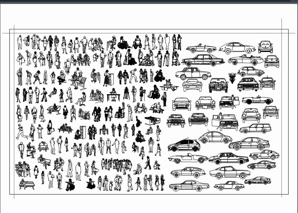 Personas Y Autos En Autocad Descargar Cad Gratis 2 12 Mb Bibliocad