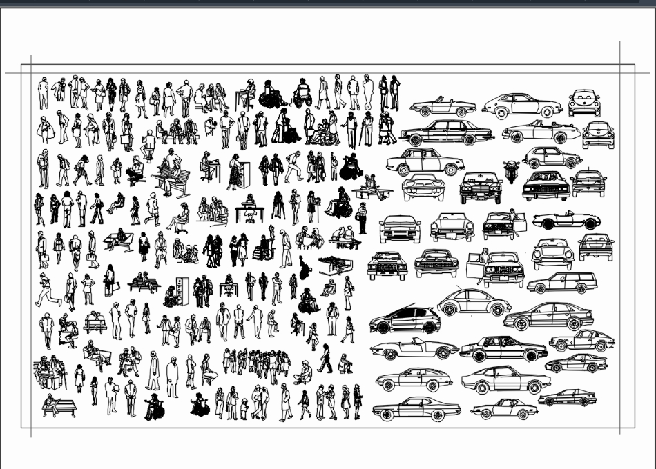 Les gens et les voitures
