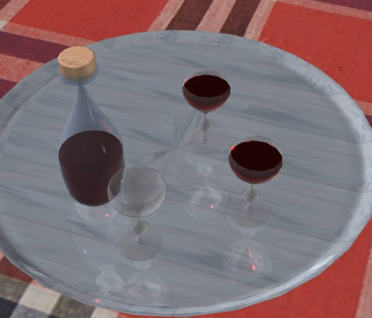 TRAY WITH DRINK