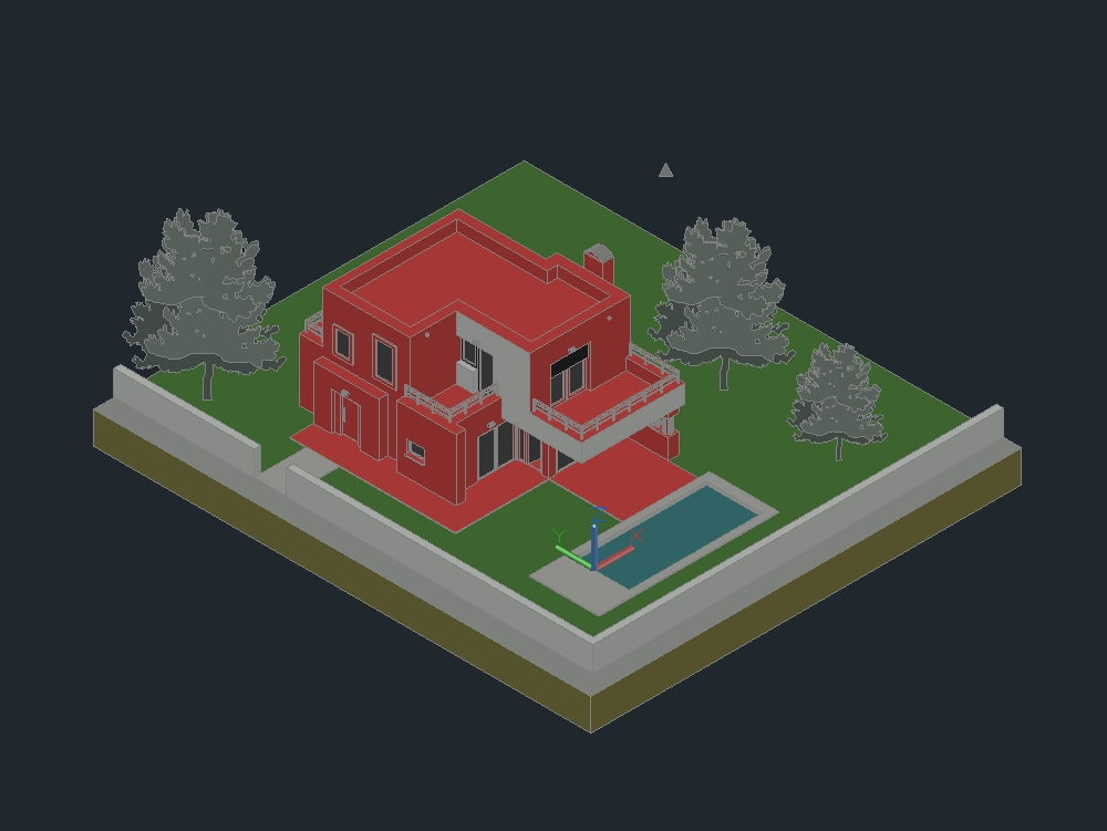 3D-Haus auf zwei Ebenen