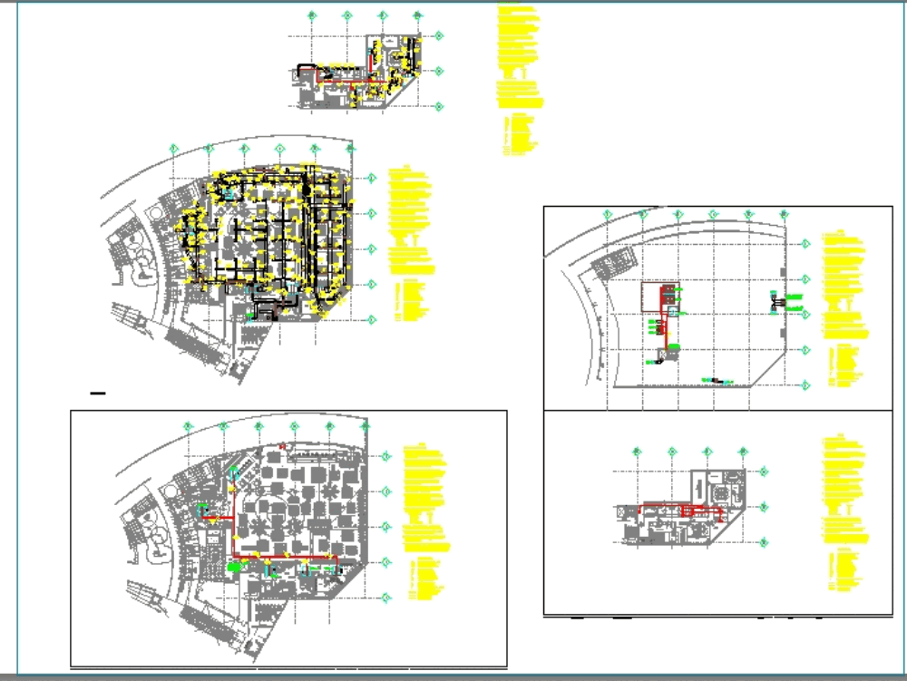 H v a c plan  for a casino in AutoCAD CAD download 1 68 
