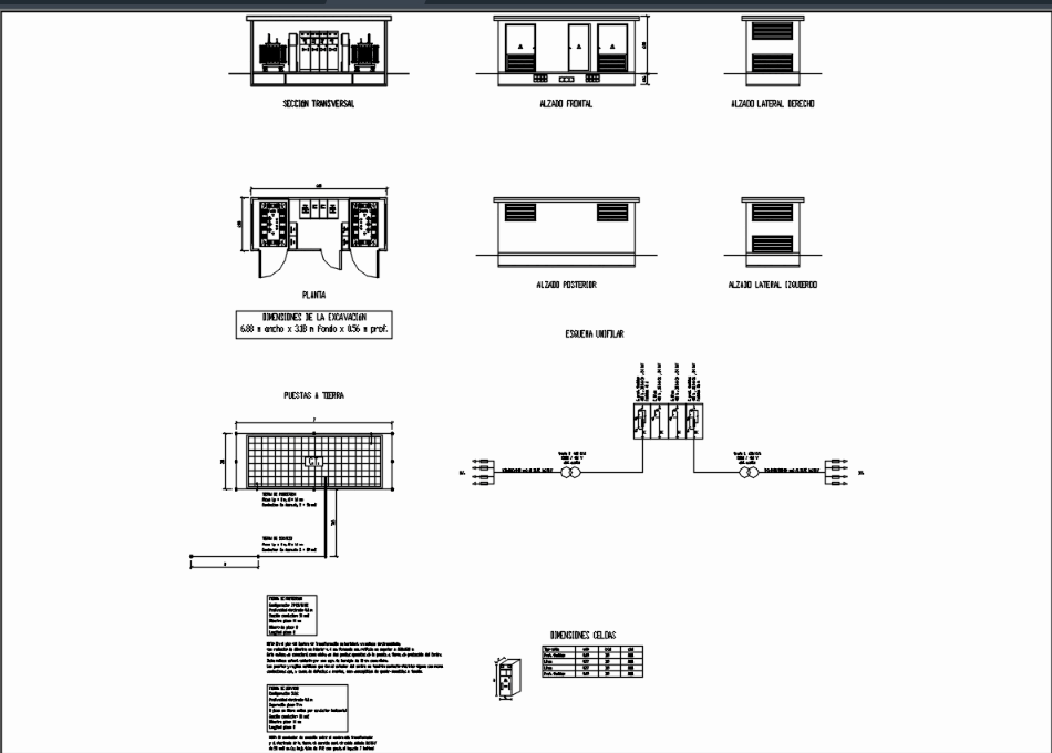 Centro de transformación en AutoCAD | Descargar CAD gratis ...