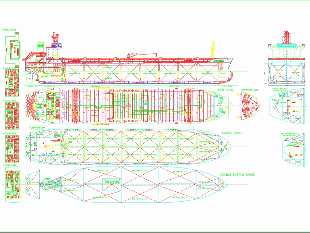 Oil tanker 105 feet in AutoCAD | CAD download (1.18 MB 