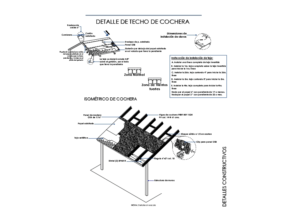 GARAGE GABLE ROOF    CONSTRUCTION DETAILS