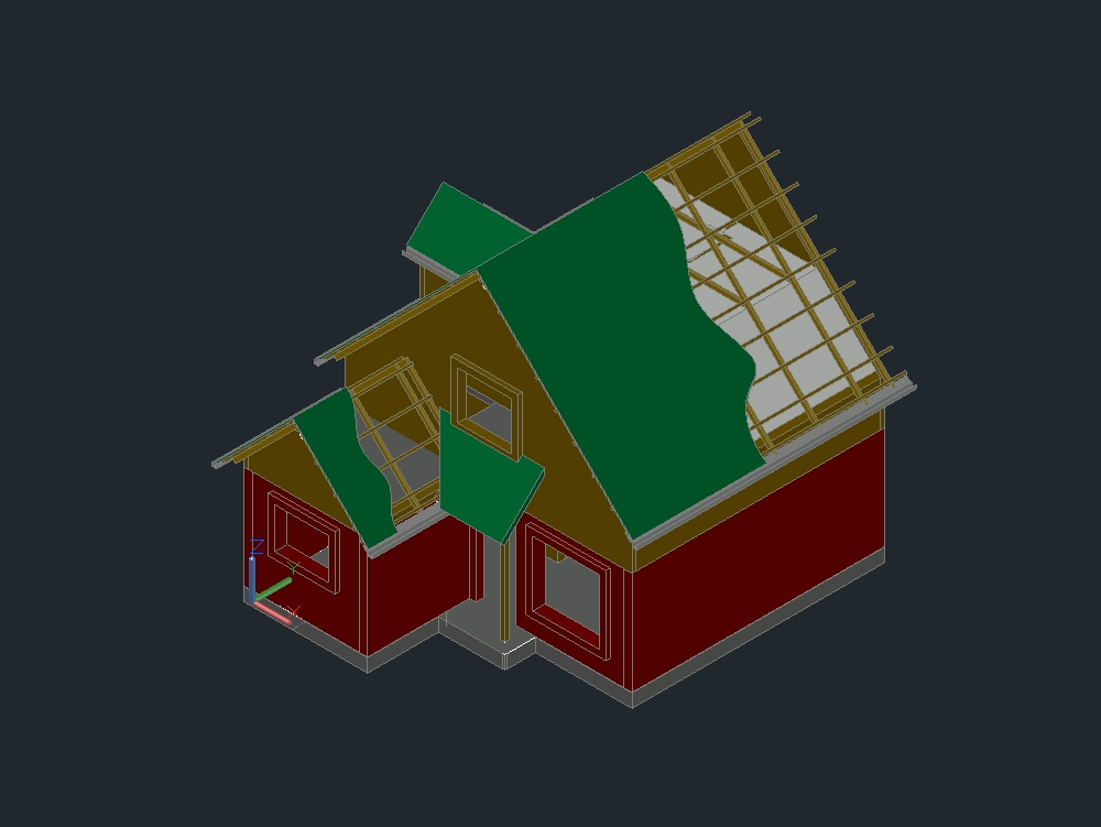 Single family house 2 levels 3d