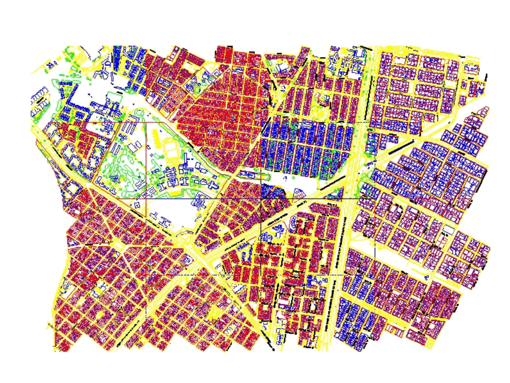 Map, Bogota, Columbia--10 blocks around the military school