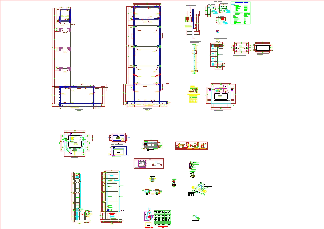ELEVATED TANK CISTERN STRUCTURE AND PIPING