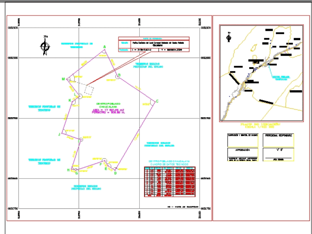 Plano perimetrico en AutoCAD Descargar CAD (766.18 KB