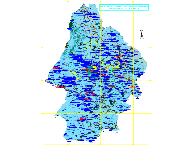Map Cajabamba Province, Peru - - Geography, Typography, Political Units