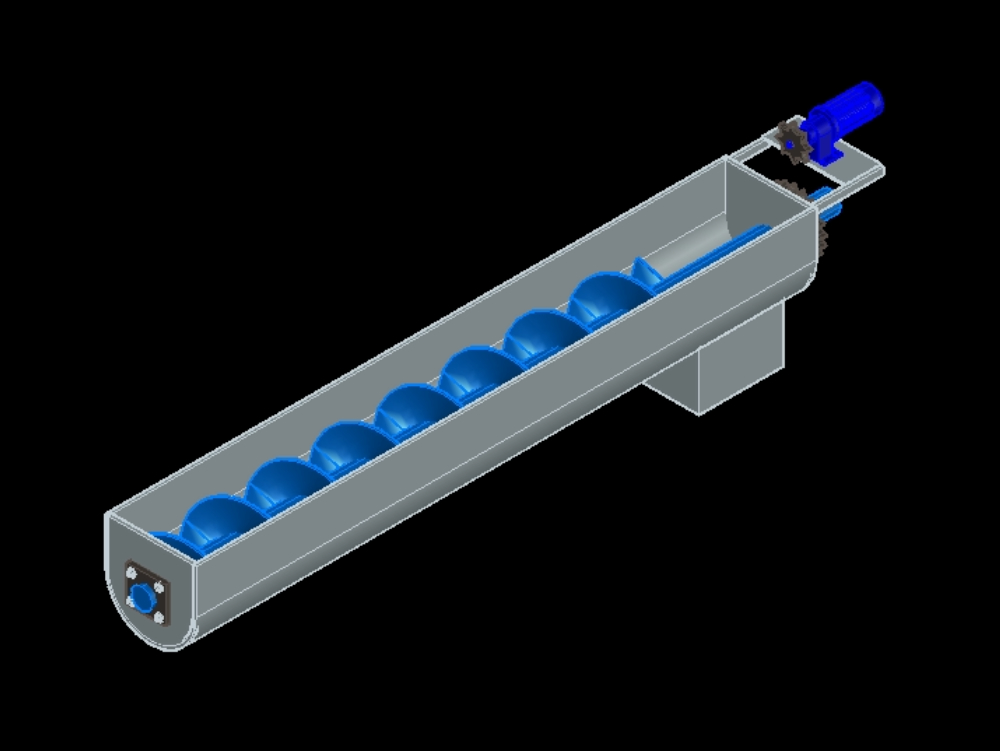 Helical conveyor in 3d