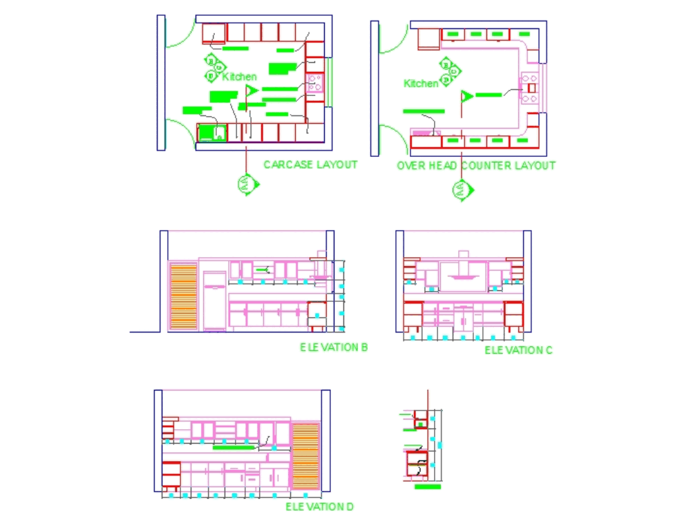 Kitchen detail in AutoCAD Download CAD free (260.97 KB) Bibliocad