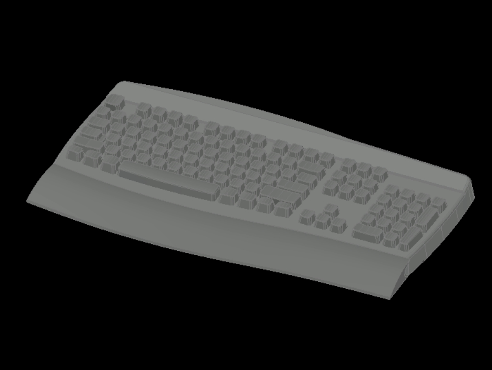 clavier d'ordinateur 3d